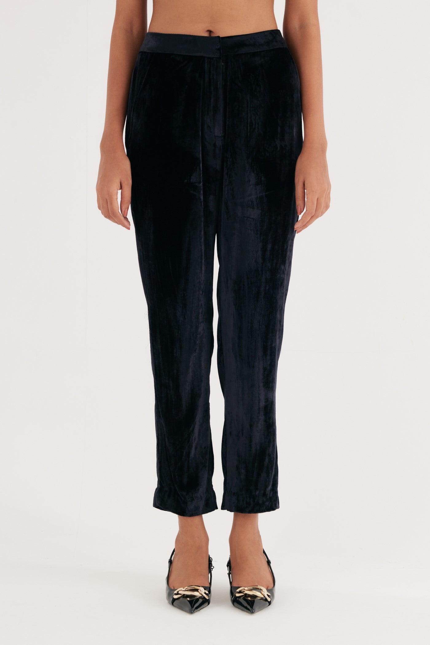 Rani pink Stripe Mashroo Satin Embroidered Tunic and Black Narrow Pants, Black Silk Velvet Narrow Pants, Mashru cotton satin fabric, Flared sleeves with tassels Hand embroidered with sequins, Tassle at sleeves, BeTrue, Be True