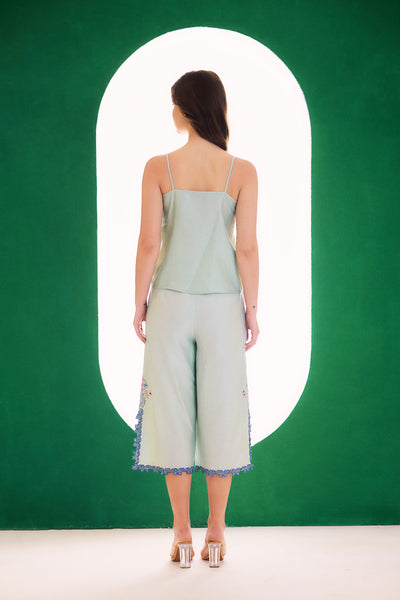 Mint Embroidered Dreamer Spaghetti
