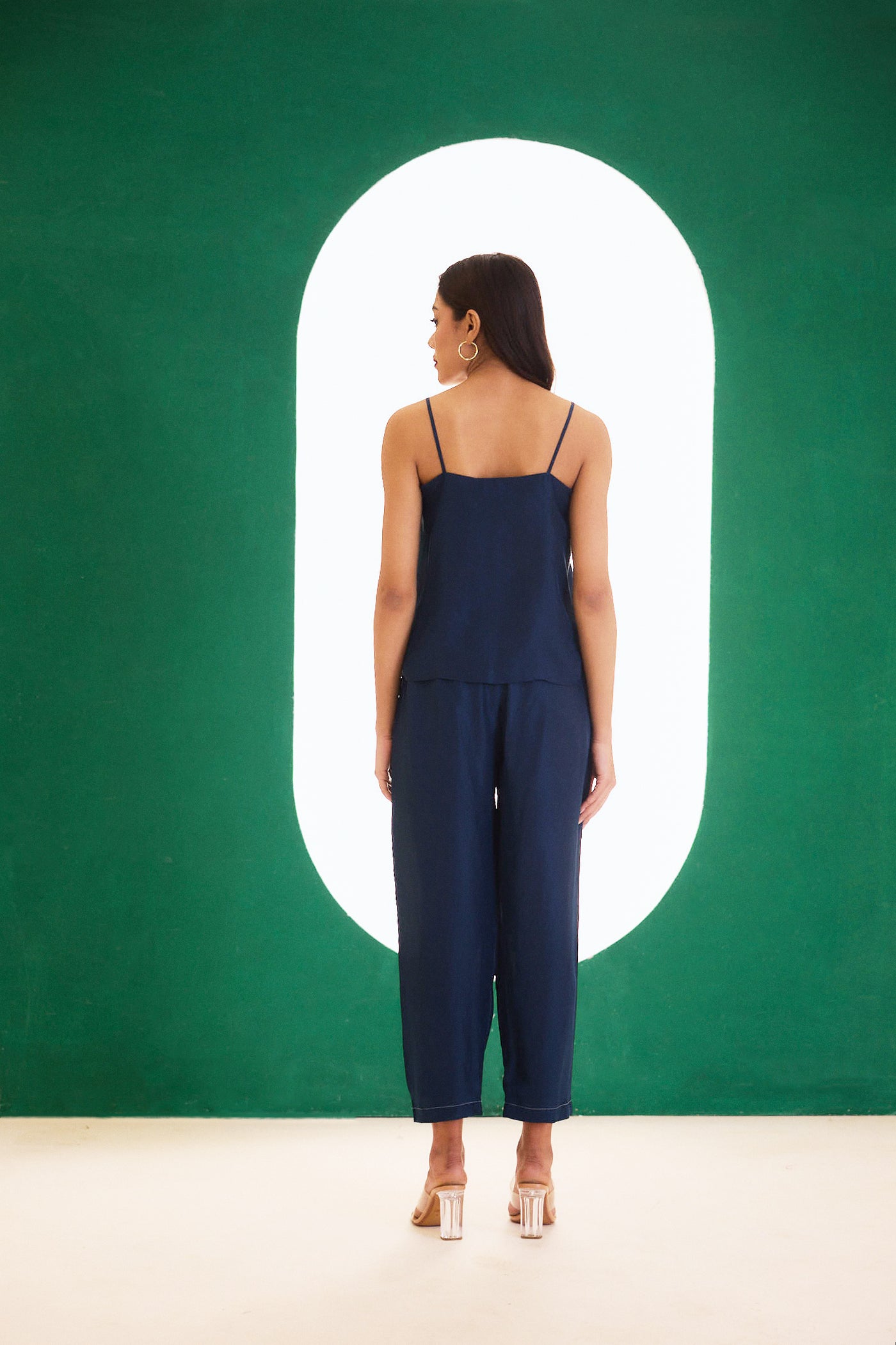 Midnight Blue Optimist Silk Spaghetti