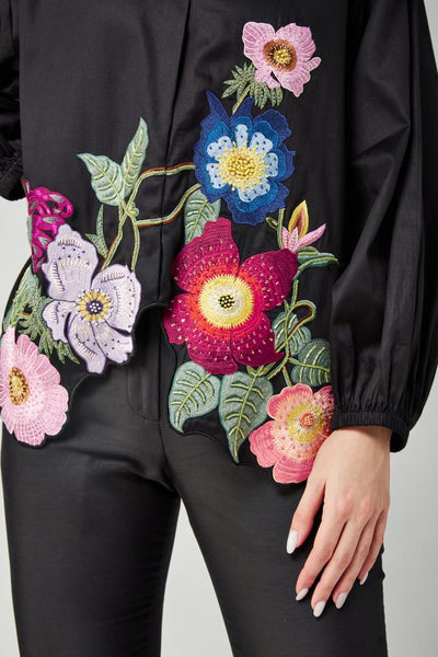 Black Full Loom Oversized Shirt