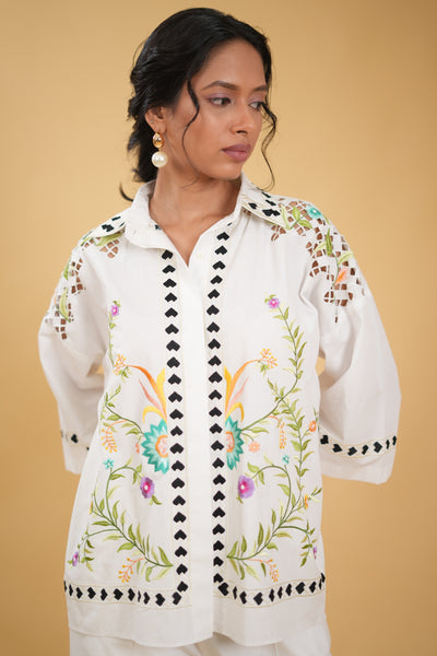 Blossom Embroidered Floral Shirt