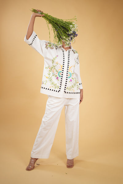 Blossom Embroidered Floral Shirt