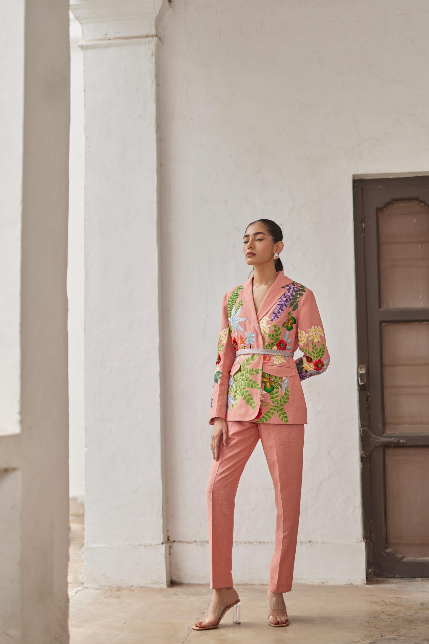 Peach Peony Tropical Dream Jacket Set