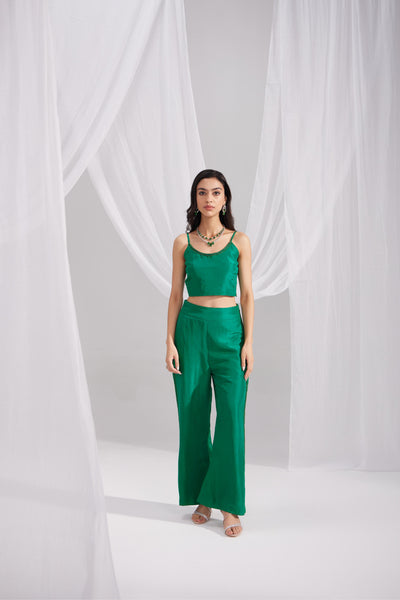 Golden Organza Jewel Embroidered Jacket Set