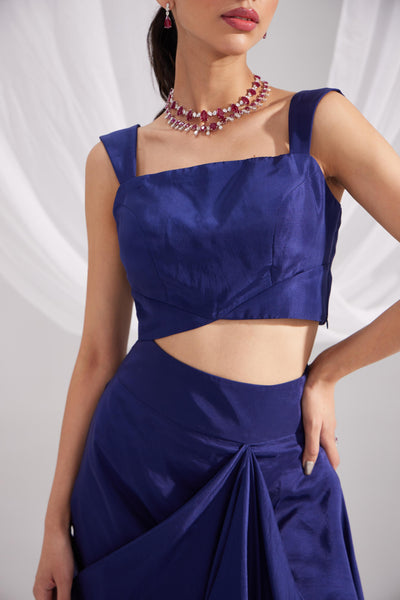 Silver Organza Treasure Embroidered Jacket Set