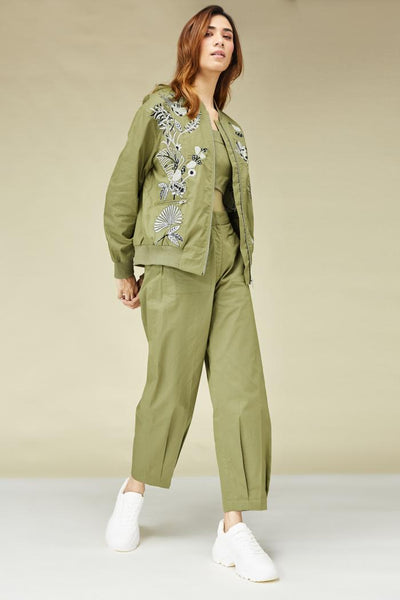 Khaki Green Everyday Jacket Set