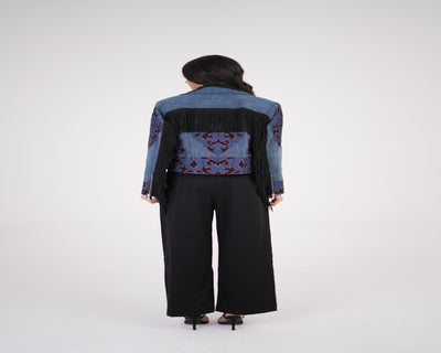 Artful Denim Biker Jacket