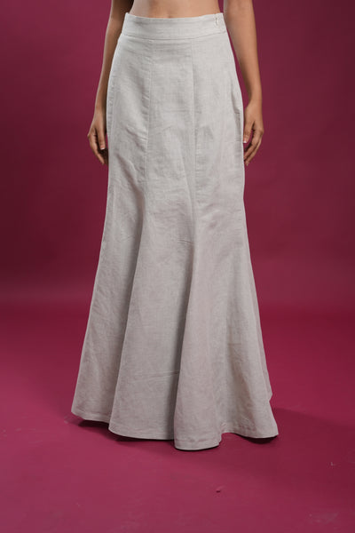 Regal Linen Jacket And Skirt Set