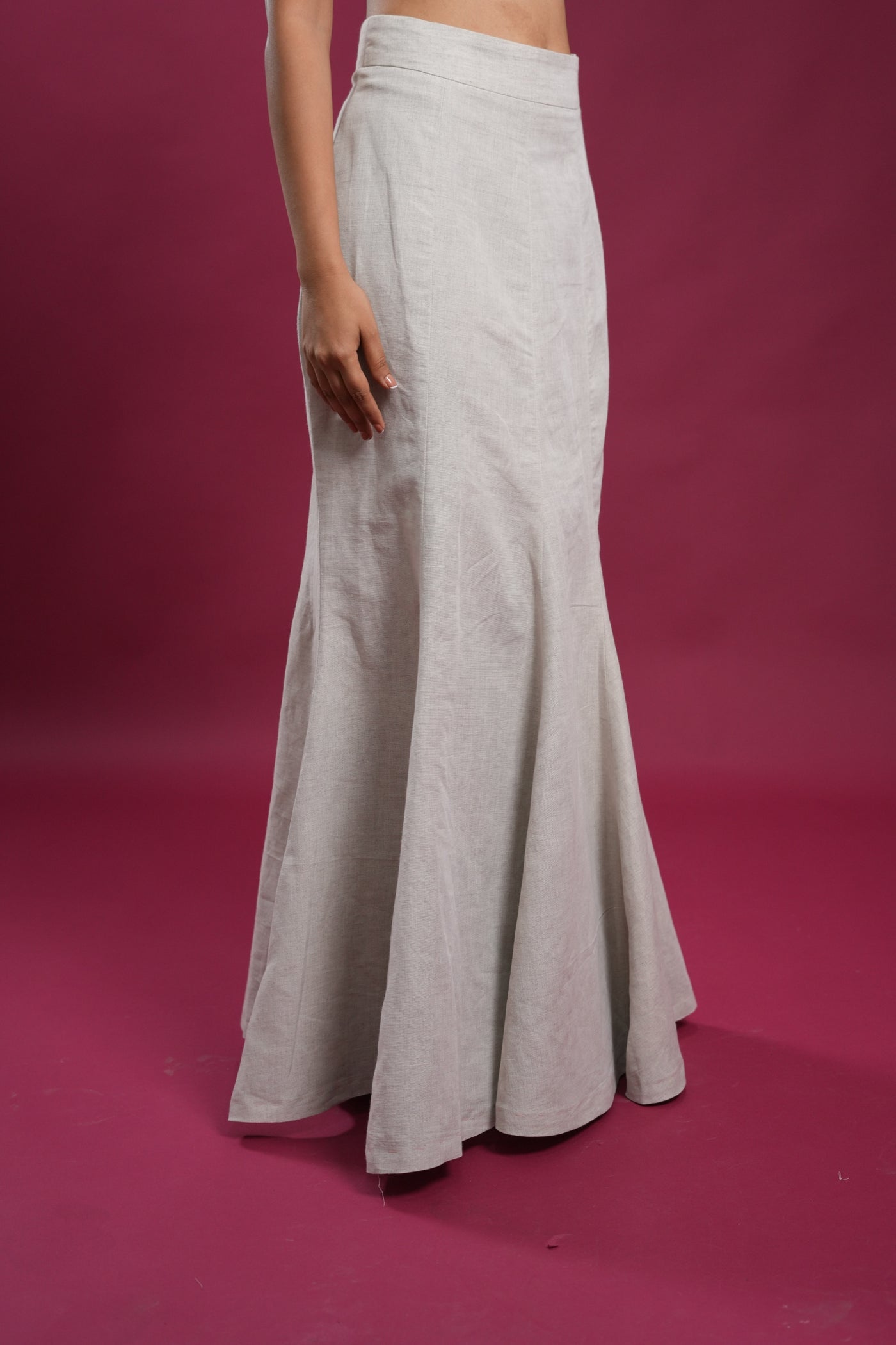 Regal Linen Jacket And Skirt Set