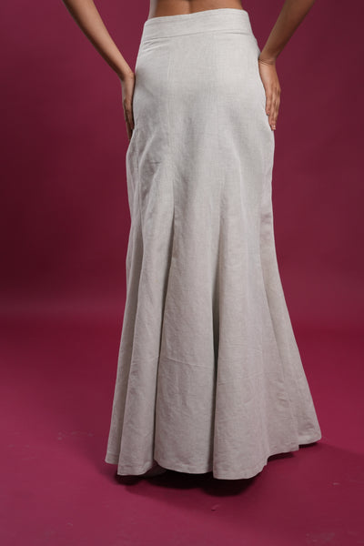 Regal Linen Jacket And Skirt Set