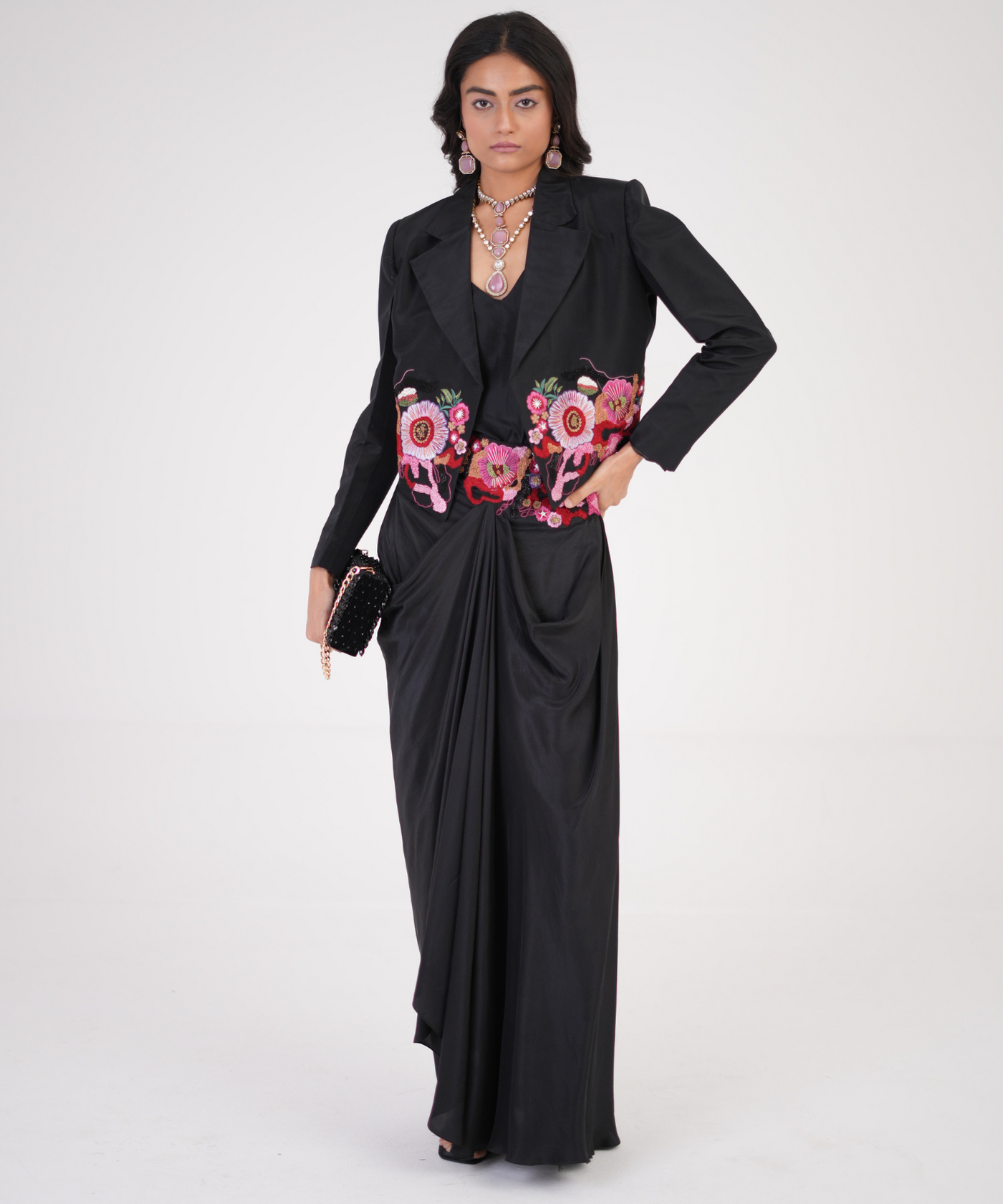 Embroidered Muse Jacket & Skirt Set