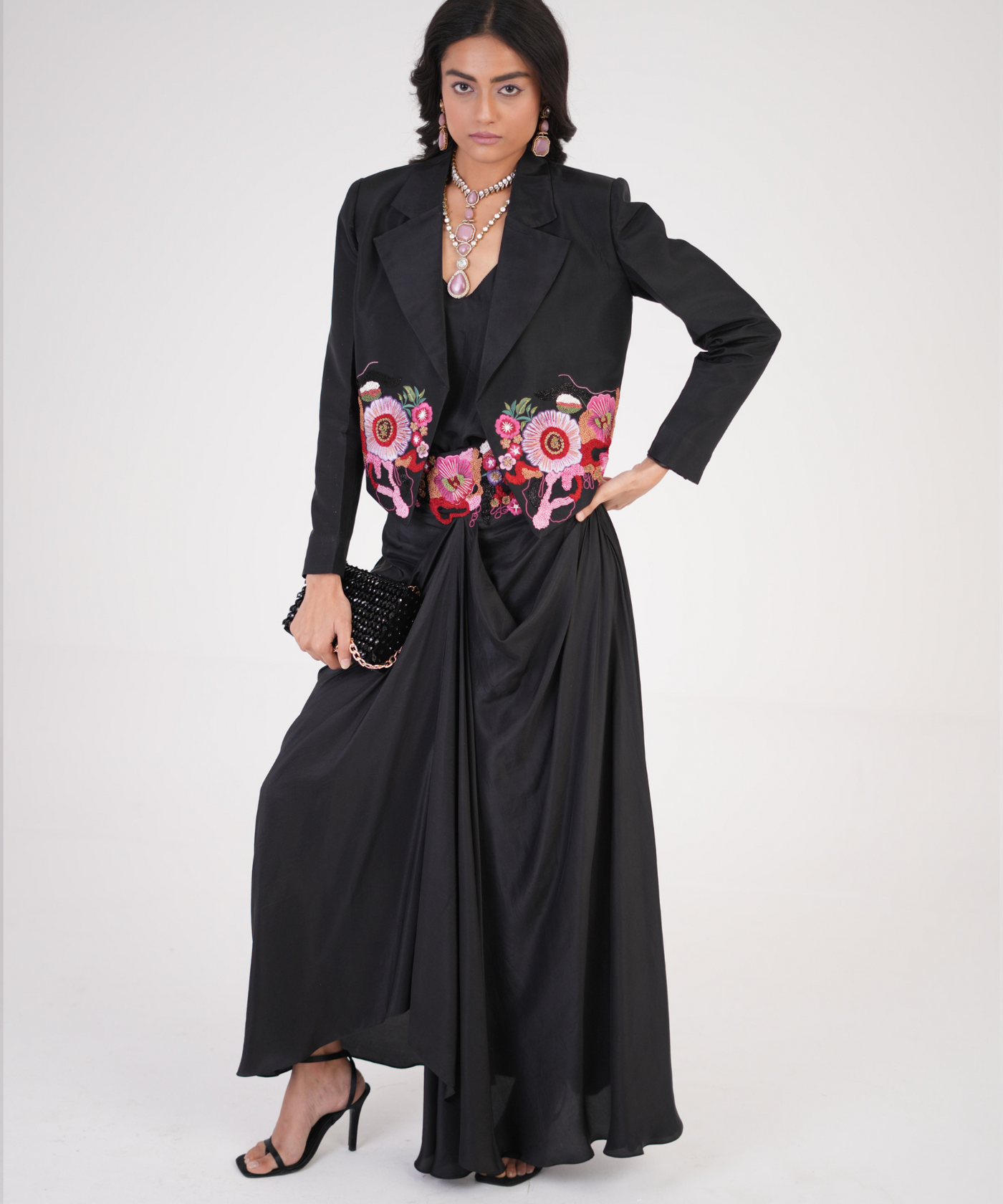 Embroidered Muse Jacket & Skirt Set