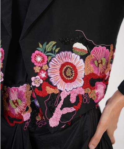Embroidered Muse Jacket & Skirt Set