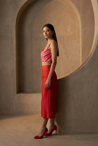 Red Happy Stripes Bustier