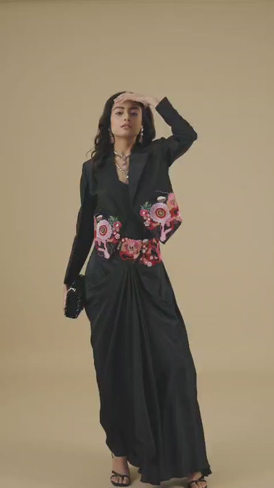 Embroidered Muse Jacket & Skirt Set